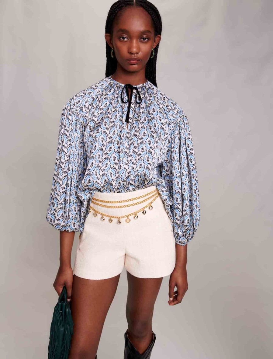 Maje Eco-Friendly Selection | Loose Fitting Satin Blouse