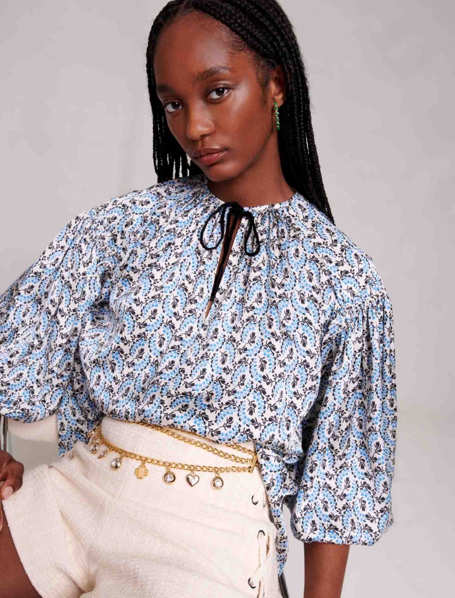 Maje Eco-Friendly Selection | Loose Fitting Satin Blouse