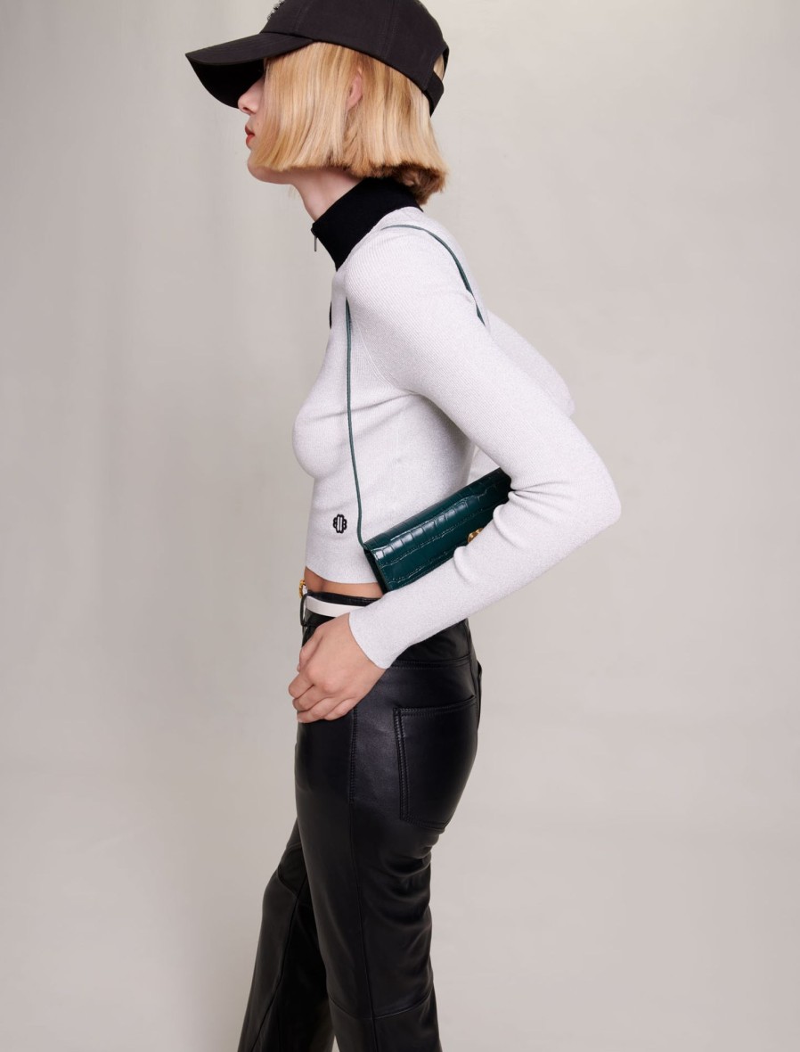 Maje Eco-Friendly Selection | Sweater With Zipped Neckline