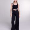 Maje Tweed | Wide Leg Tweed Trousers