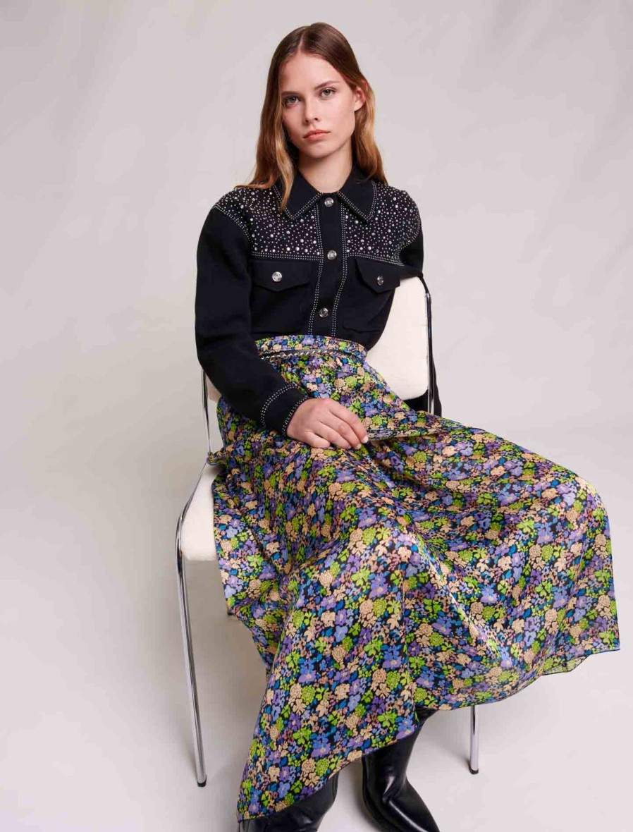 Maje Eco-Friendly Selection | Long Floral Skirt