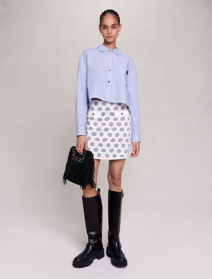 Maje Eco-Friendly Selection | Monogrammed Knit Skirt