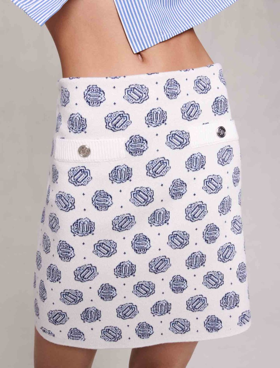 Maje Eco-Friendly Selection | Monogrammed Knit Skirt