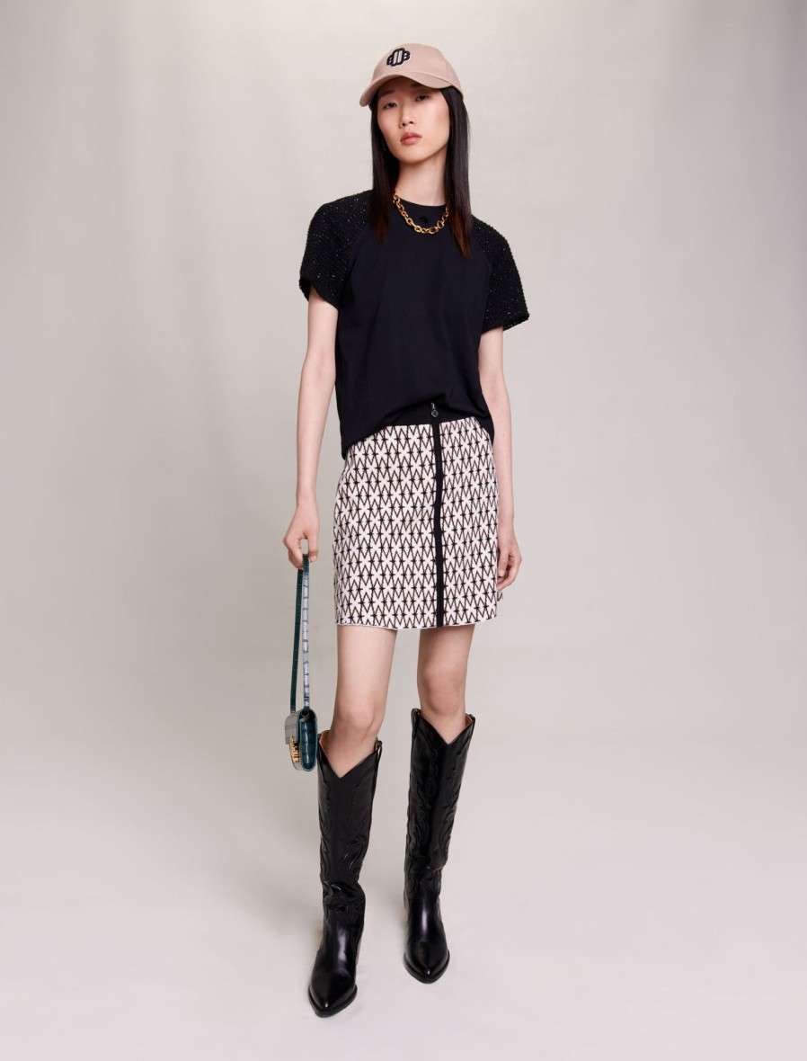 Maje Eco-Friendly Selection | Fancy Tweed Tshirt