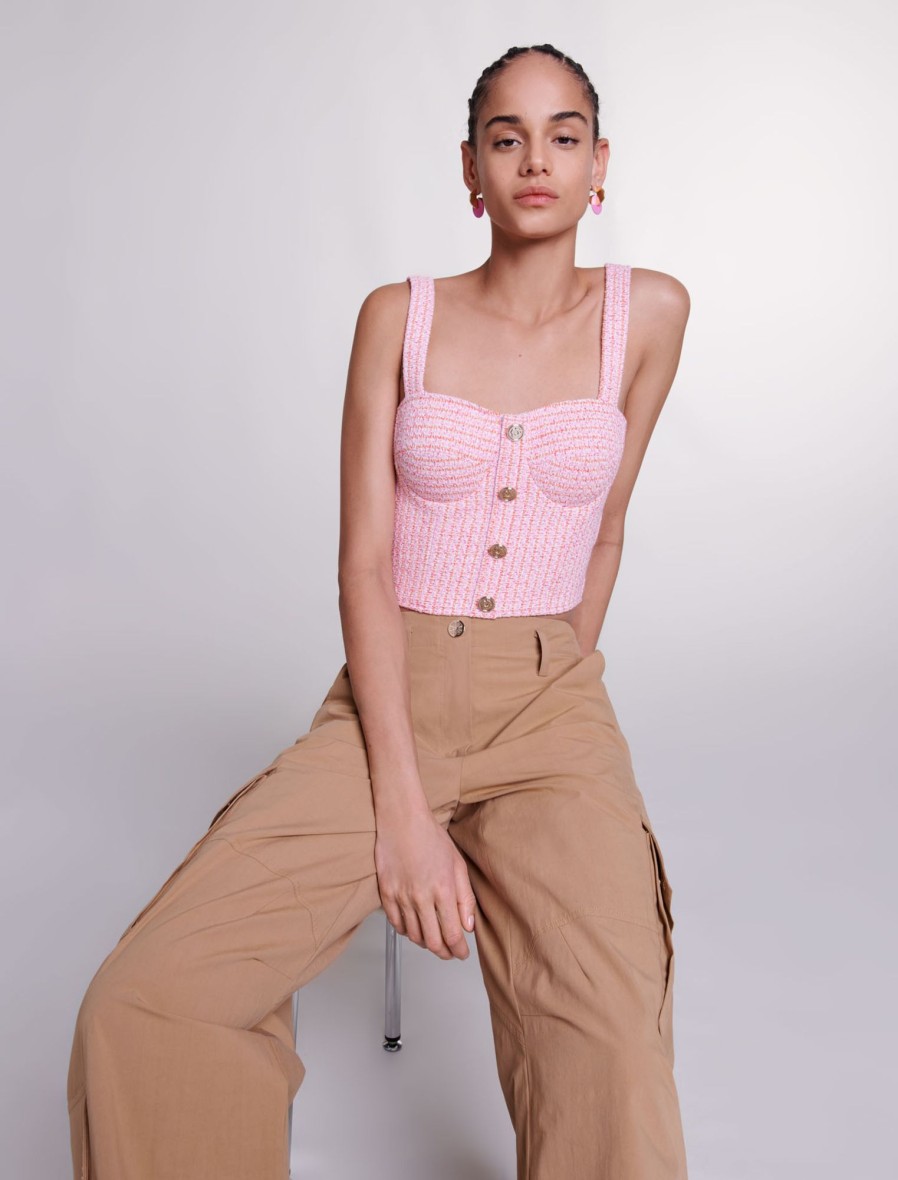 Maje Tweed | Tweed Crop Top