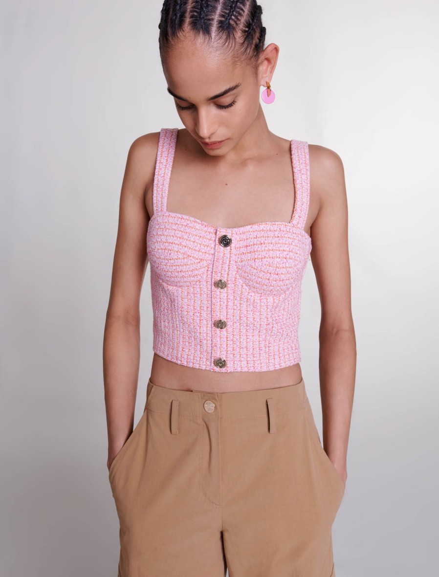 Maje Tweed | Tweed Crop Top