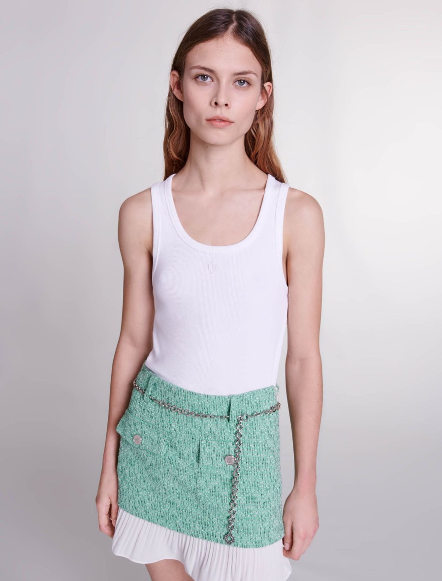 Maje Tweed | Short 2 In 1 Skirt