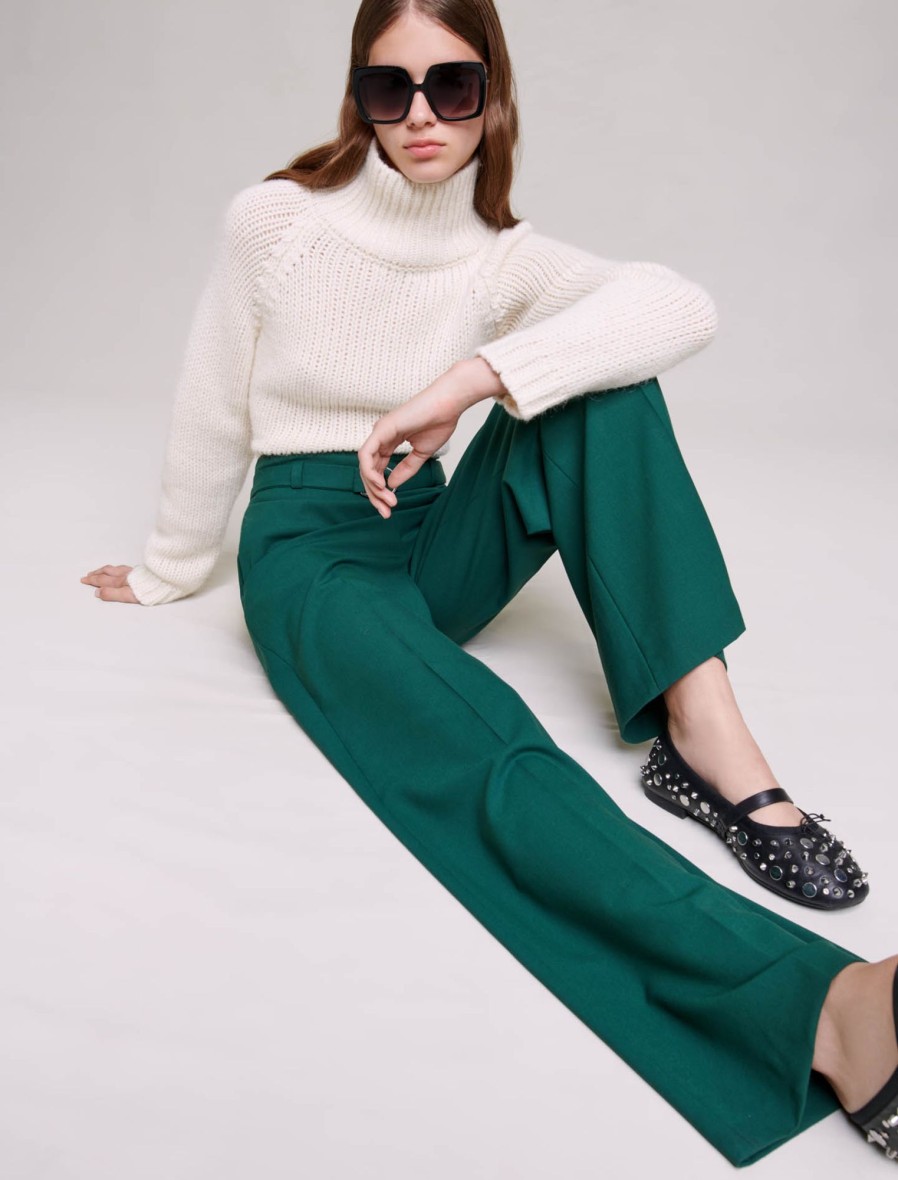 Maje Eco-Friendly Selection | Wide Leg Suit Trousers