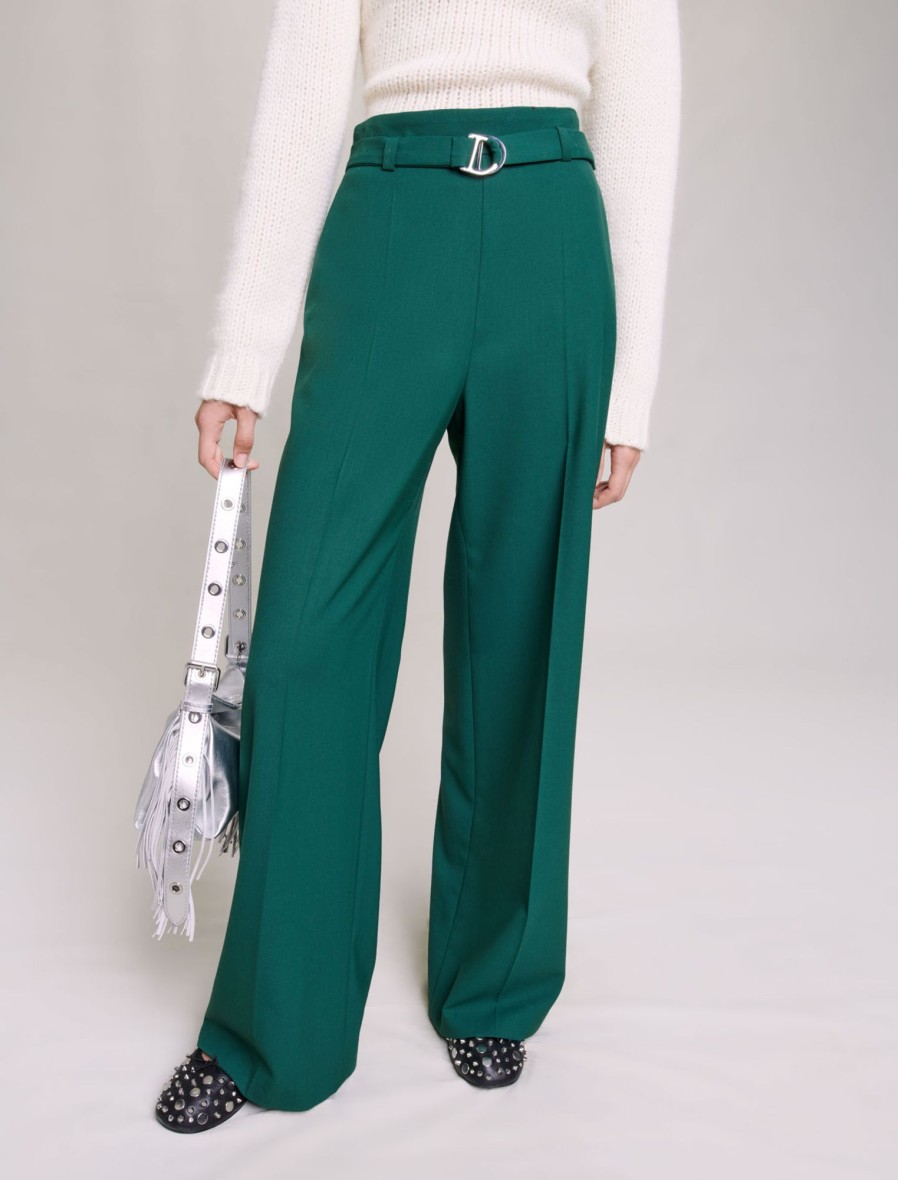 Maje Eco-Friendly Selection | Wide Leg Suit Trousers