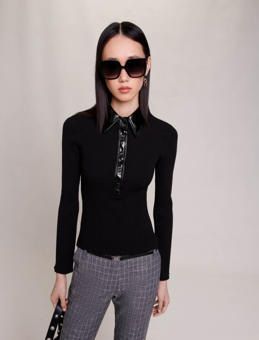 Maje Eco-Friendly Selection | Knit Polo Jumper