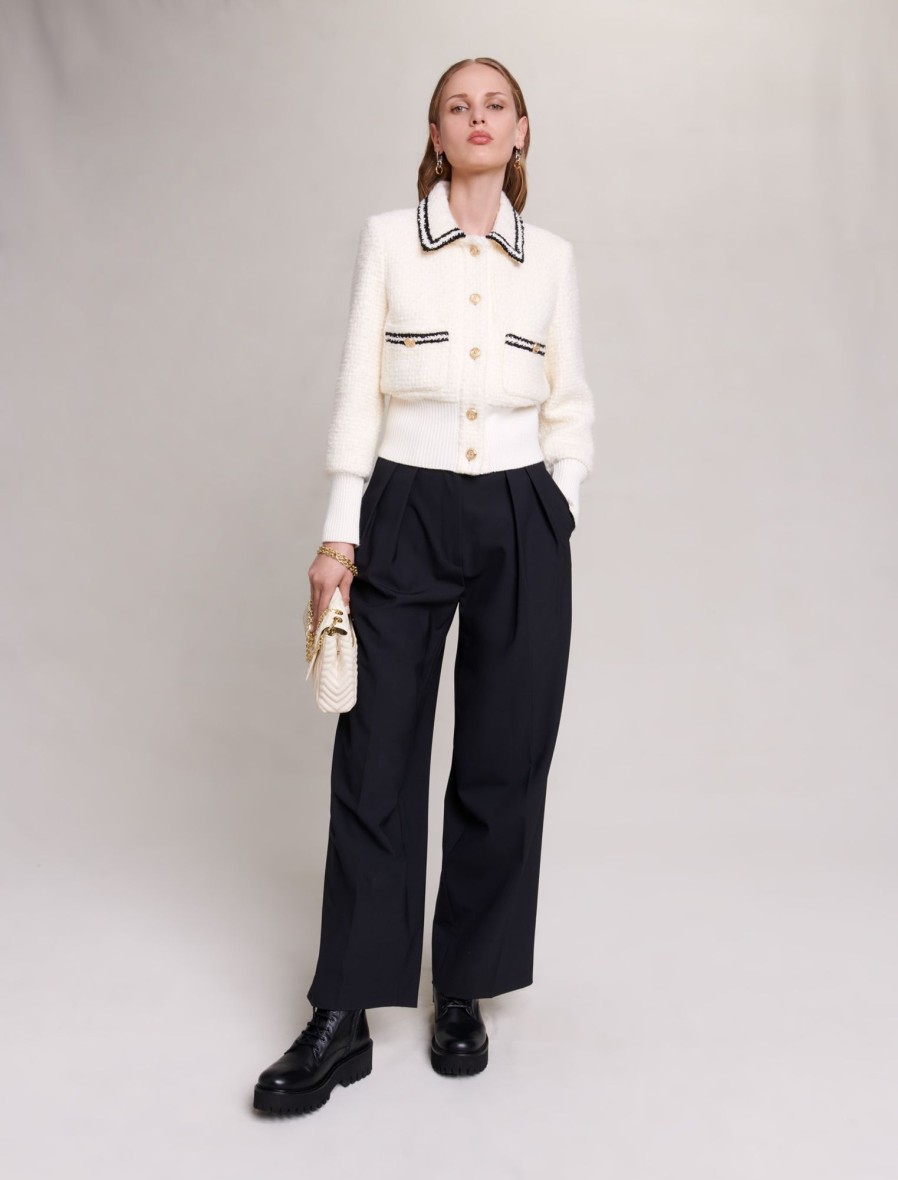Maje Eco-Friendly Selection | Contrasting Tweed-Style Jacket