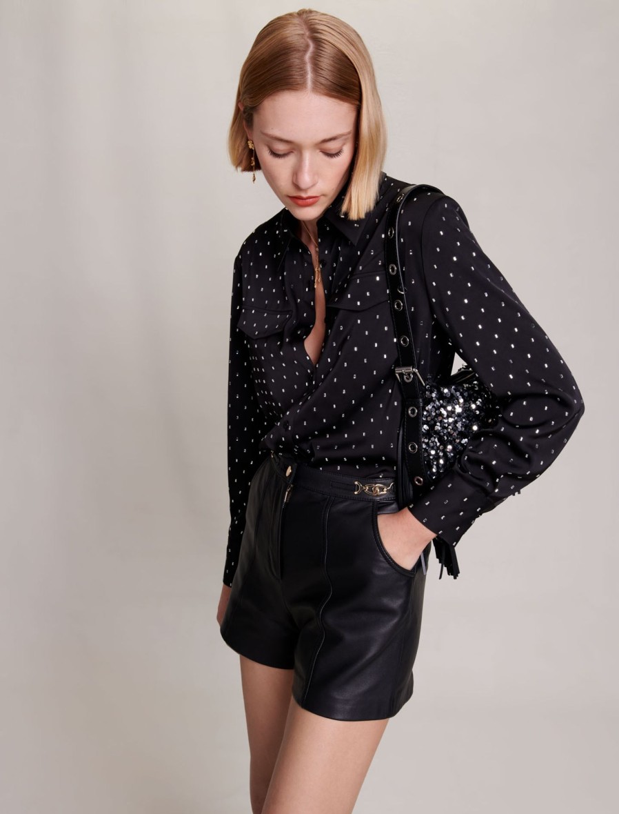 Maje Eco-Friendly Selection | Straight Leather Shorts