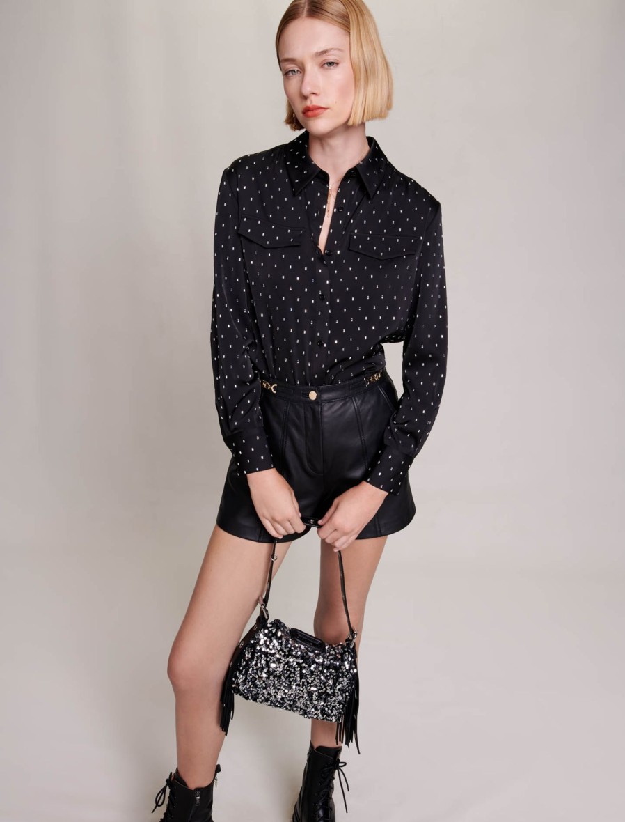 Maje Eco-Friendly Selection | Straight Leather Shorts