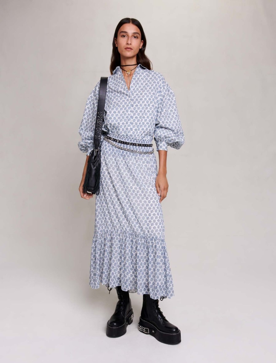 Maje Eco-Friendly Selection | Clover Monogram Asymmetric Skirt