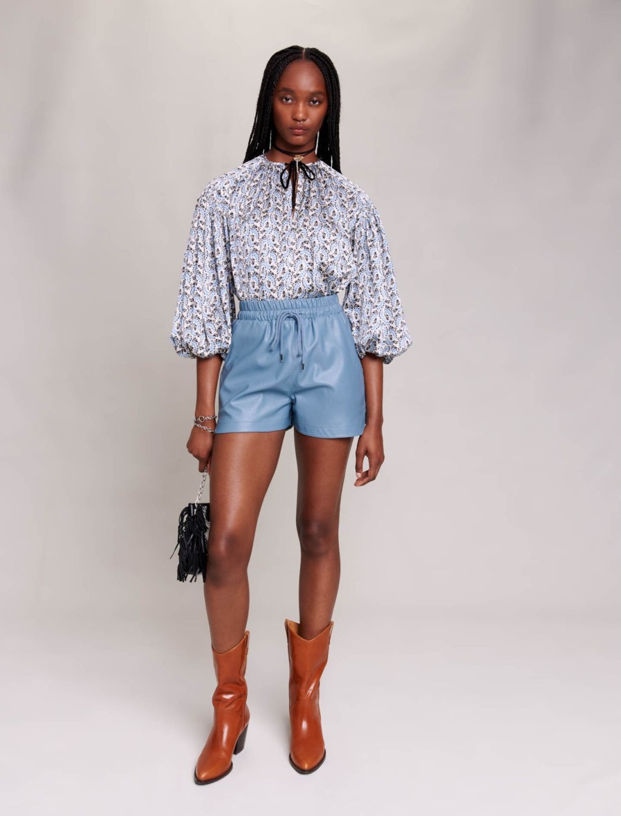 Maje Eco-Friendly Selection | Leather Look Shorts