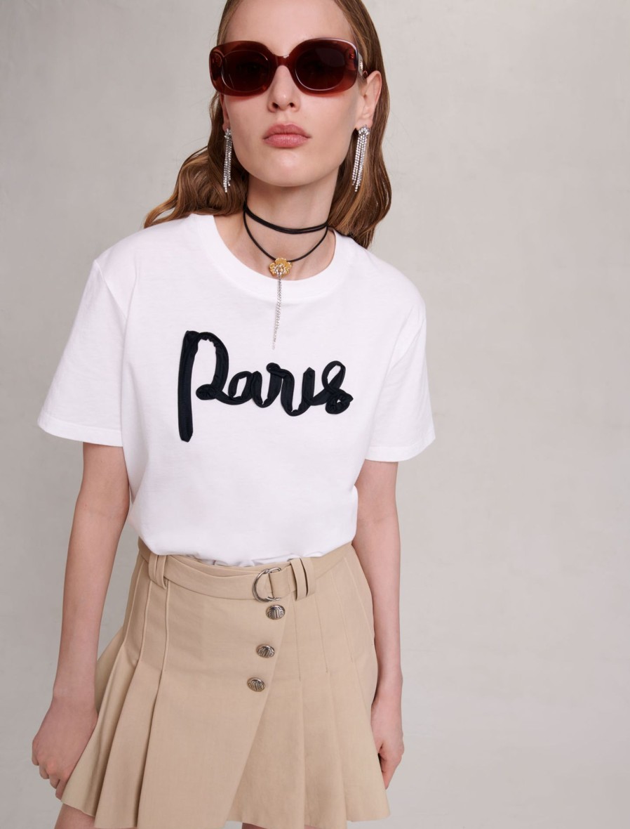 Maje Eco-Friendly Selection | Paris Cotton T Shirt