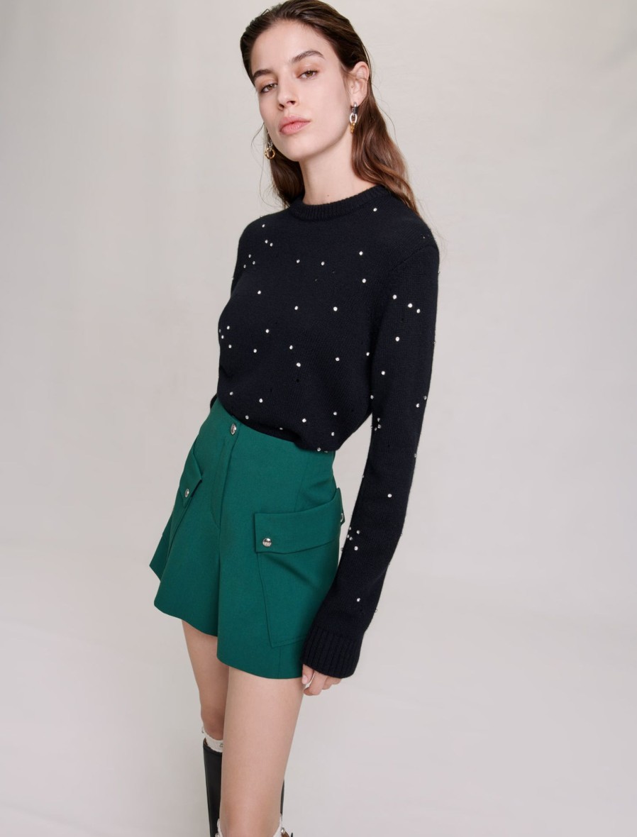 Maje Eco-Friendly Selection | Structured Shorts With Pockets