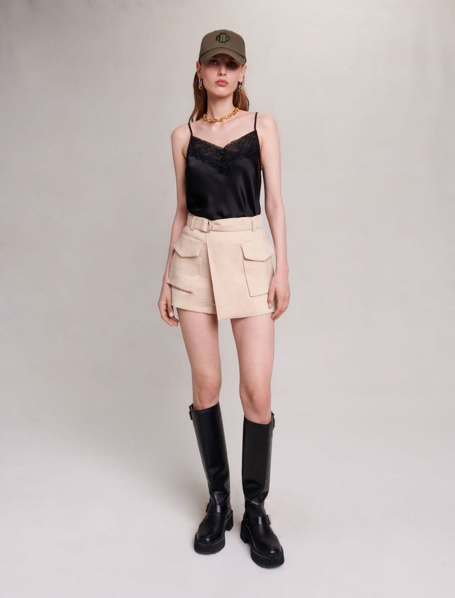Maje Eco-Friendly Selection | Asymmetric Cargo Shorts