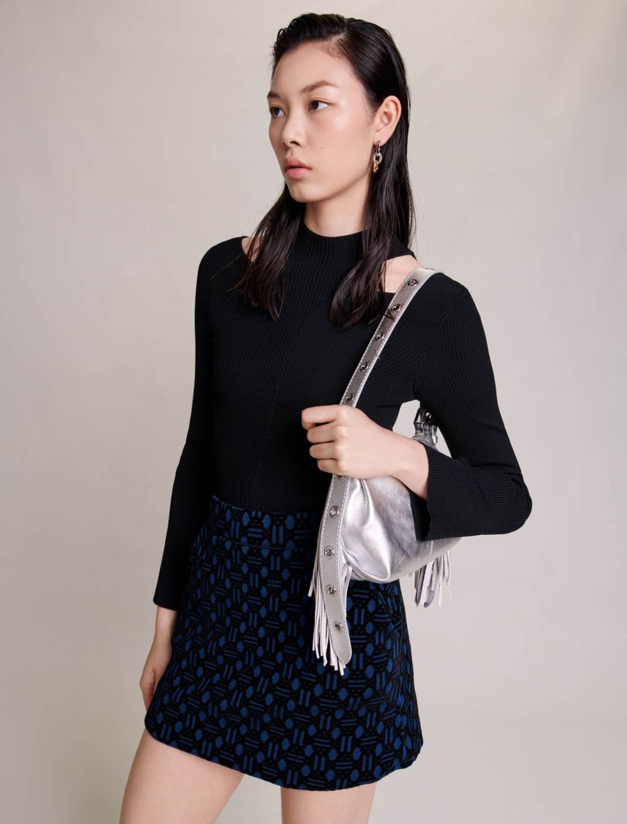 Maje Eco-Friendly Selection | Velvet Jacquard Skort