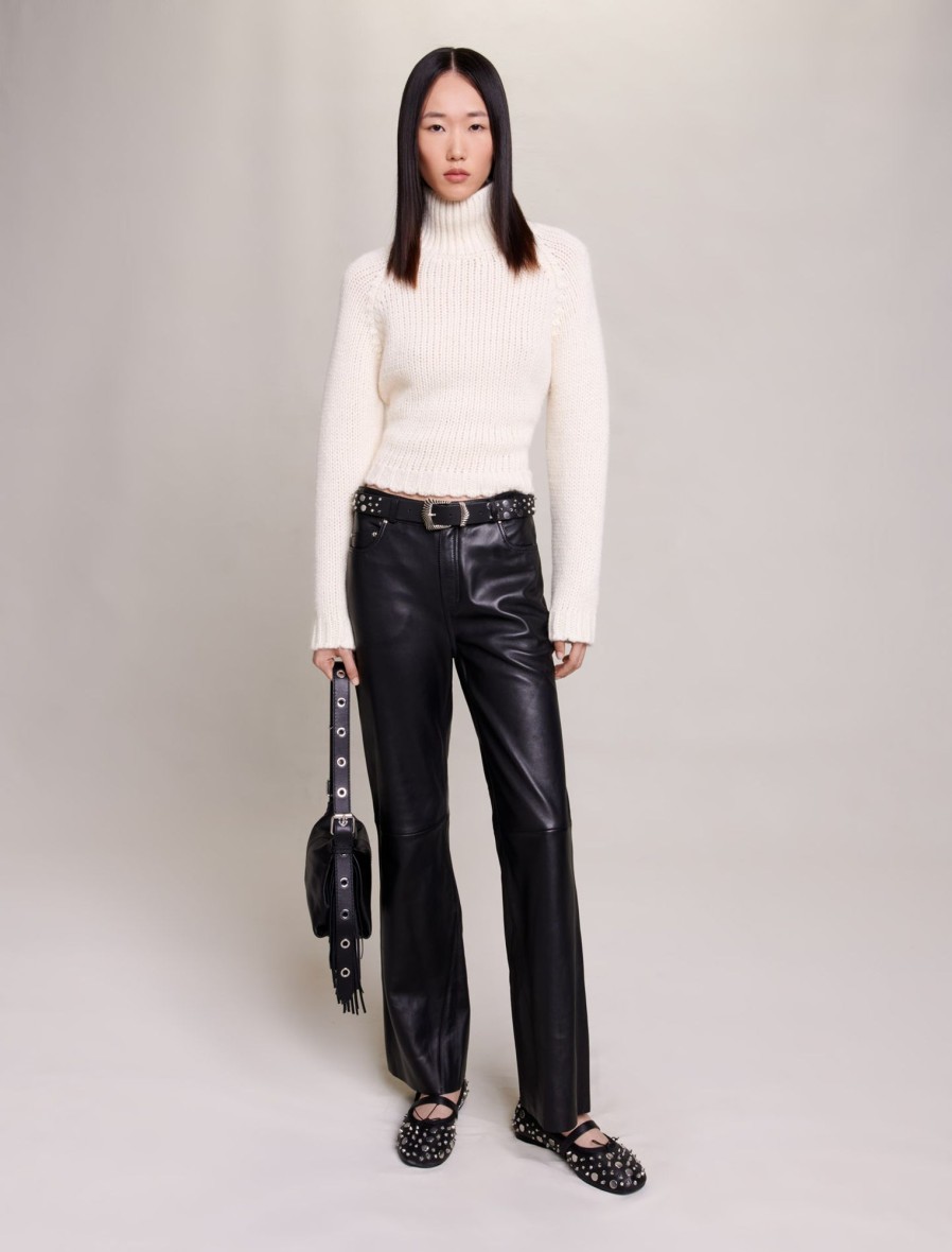 Maje Eco-Friendly Selection | Straight Leather Pants