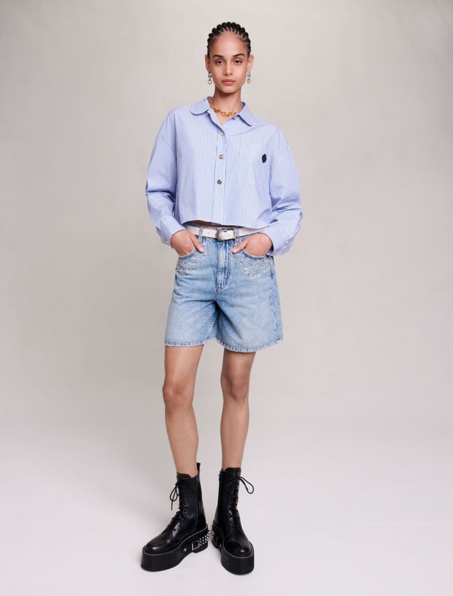 Maje Eco-Friendly Selection | Short Striped Shirt