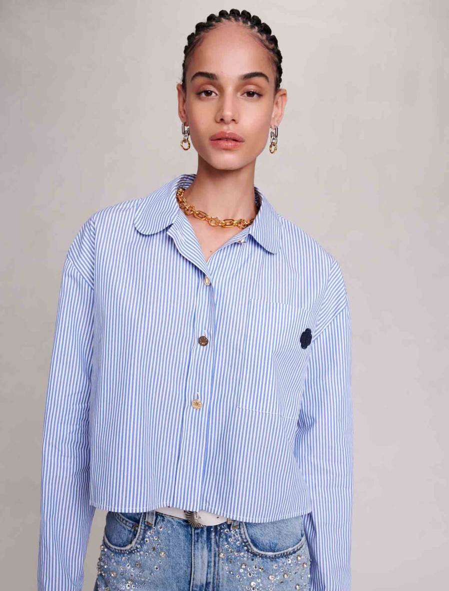 Maje Eco-Friendly Selection | Short Striped Shirt