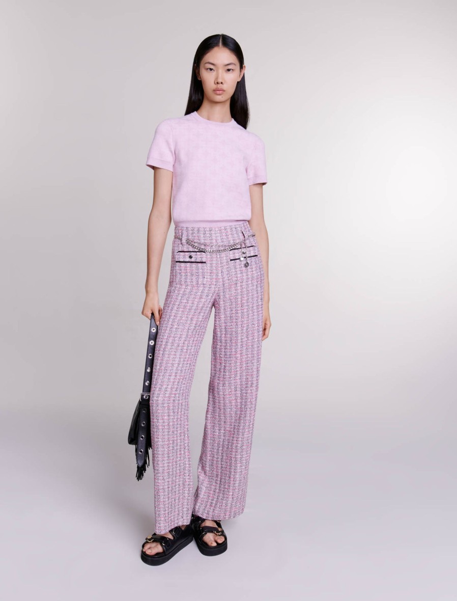 Maje Tweed | Wide Tweed Pants